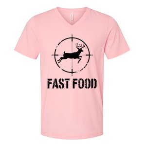 Hunting Fast Food Deer V-Neck T-Shirt