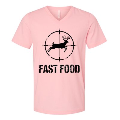 Hunting Fast Food Deer V-Neck T-Shirt