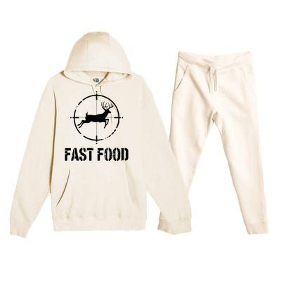 Hunting Fast Food Deer Premium Hooded Sweatsuit Set