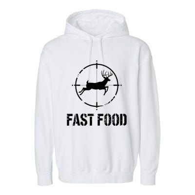 Hunting Fast Food Deer Garment-Dyed Fleece Hoodie