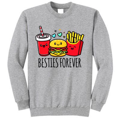 Hamburger French Fries Soda Funny Bff Matching Best Friends Tall Sweatshirt