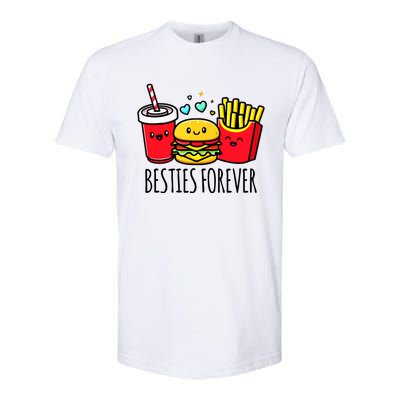 Hamburger French Fries Soda Funny Bff Matching Best Friends Softstyle CVC T-Shirt