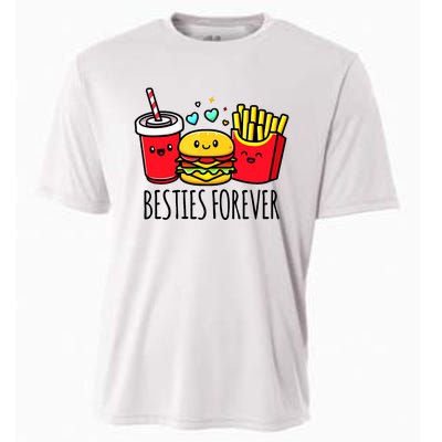 Hamburger French Fries Soda Funny Bff Matching Best Friends Cooling Performance Crew T-Shirt