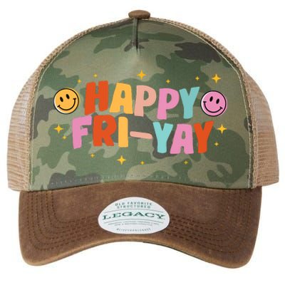 Happy Friyay Friday Lovers Fun Teacher Tgif Legacy Tie Dye Trucker Hat