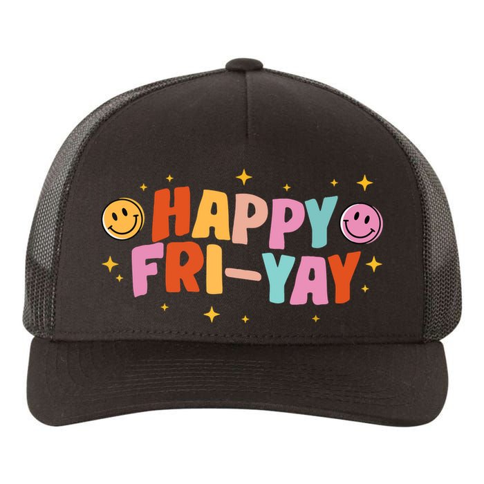 Happy Friyay Friday Lovers Fun Teacher Tgif Yupoong Adult 5-Panel Trucker Hat