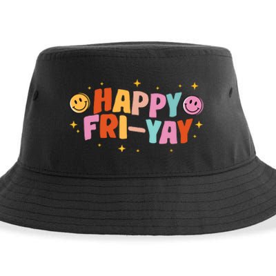 Happy Friyay Friday Lovers Fun Teacher Tgif Sustainable Bucket Hat