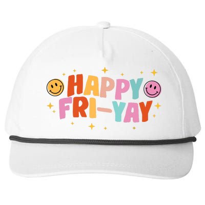 Happy Friyay Friday Lovers Fun Teacher Tgif Snapback Five-Panel Rope Hat