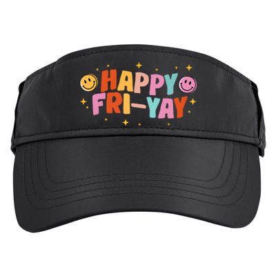 Happy Friyay Friday Lovers Fun Teacher Tgif Adult Drive Performance Visor