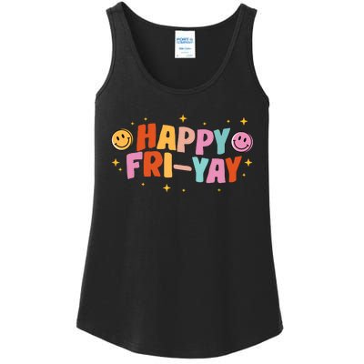 Happy Friyay Friday Lovers Fun Teacher Tgif Ladies Essential Tank