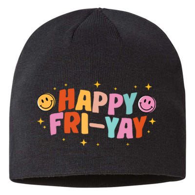 Happy Friyay Friday Lovers Fun Teacher Tgif Sustainable Beanie