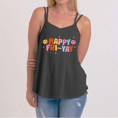 Happy Friyay Friday Lovers Fun Teacher Tgif Women's Strappy Tank