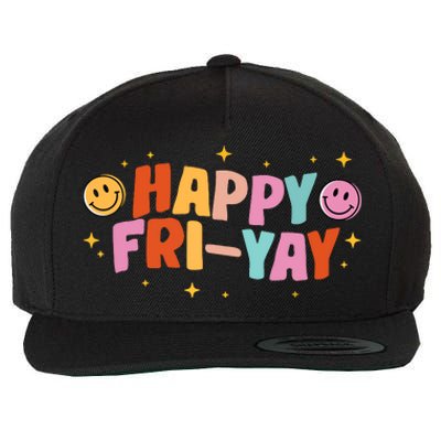 Happy Friyay Friday Lovers Fun Teacher Tgif Wool Snapback Cap