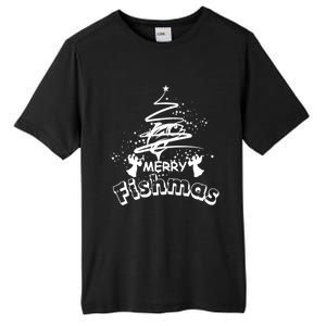 Holiday Funny Fishing Lovers Merry Fishmas Gift Tall Fusion ChromaSoft Performance T-Shirt