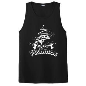 Holiday Funny Fishing Lovers Merry Fishmas Gift PosiCharge Competitor Tank