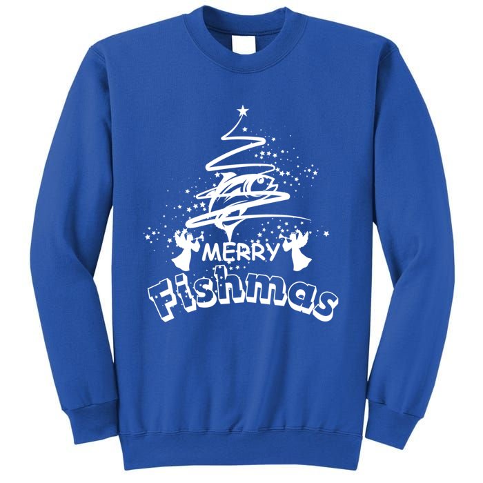 Holiday Funny Fishing Lovers Merry Fishmas Gift Sweatshirt