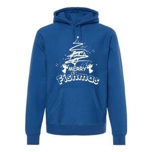 Holiday Funny Fishing Lovers Merry Fishmas Gift Premium Hoodie