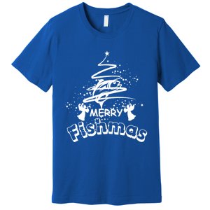 Holiday Funny Fishing Lovers Merry Fishmas Gift Premium T-Shirt