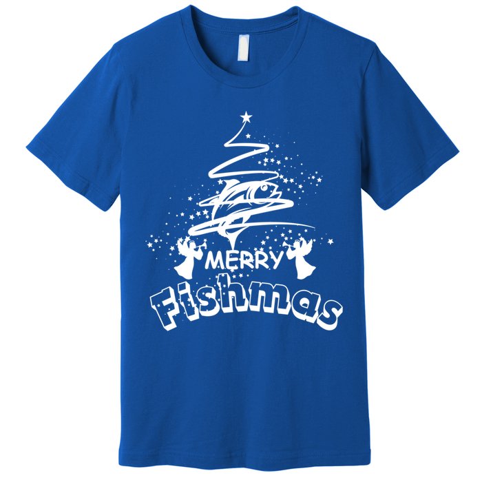 Holiday Funny Fishing Lovers Merry Fishmas Gift Premium T-Shirt