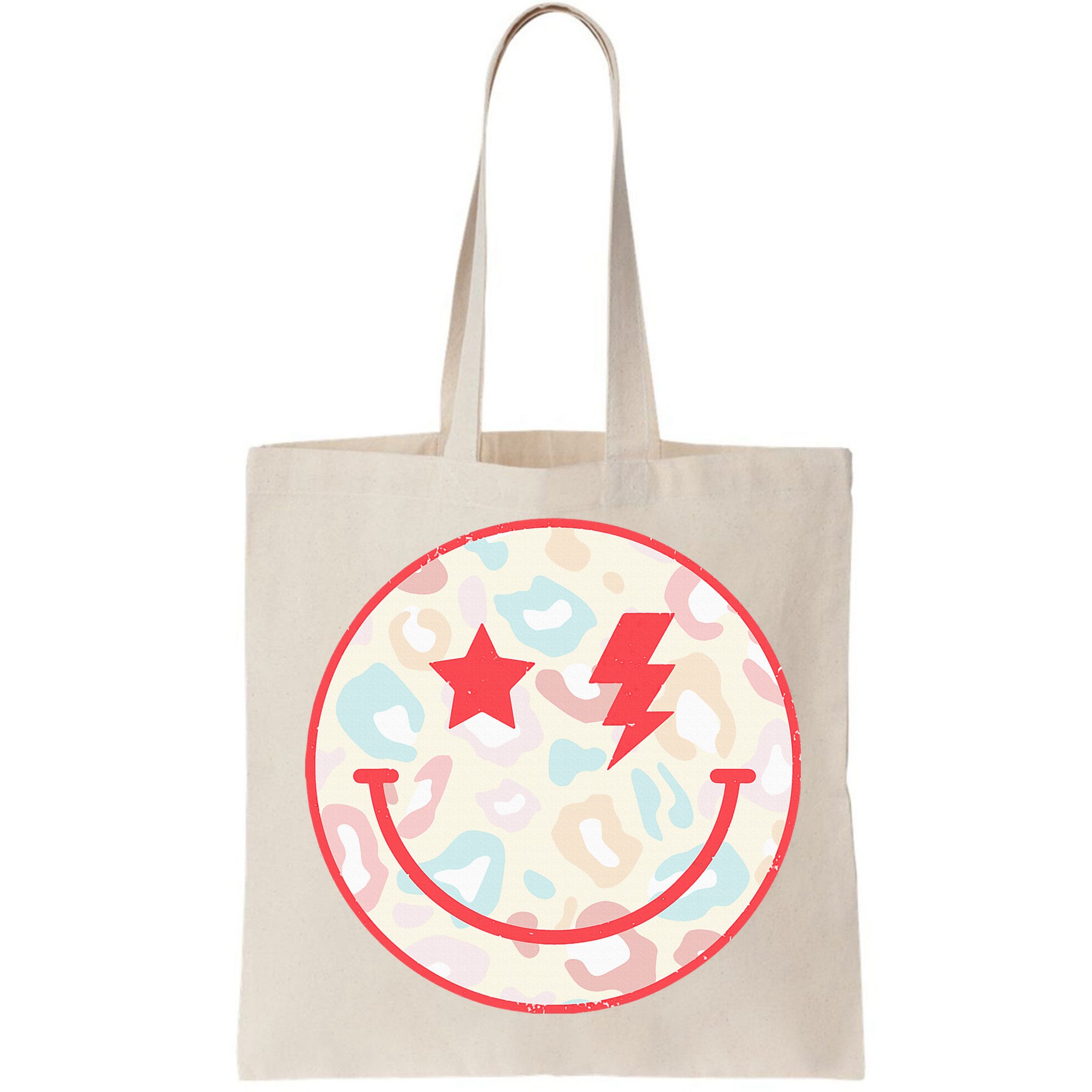 Happy Face Floral Preppy Aesthetic Smiling Face Bag