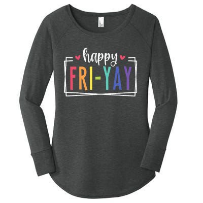 Happy Friyay Friday Lovers Fun Teacher Women's Perfect Tri Tunic Long Sleeve Shirt