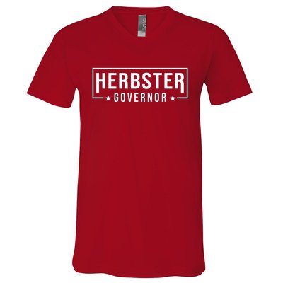 Herbster For Governor V-Neck T-Shirt