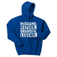 Husband Father Grandpa Legend Present For Fathers Day Funny Gift Kids Hoodie