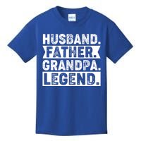 Husband Father Grandpa Legend Present For Fathers Day Funny Gift Kids T-Shirt