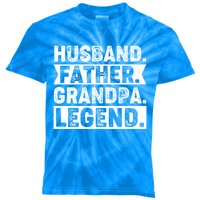 Husband Father Grandpa Legend Present For Fathers Day Funny Gift Kids Tie-Dye T-Shirt