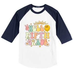 Hello Fifth Grade Eletary 5Th Grade Team Back To School Gift Baseball Sleeve Shirt