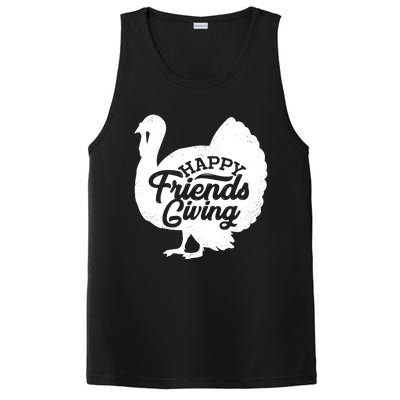 Happy Friends Giving Funny Thanksgiving Turkey Gift Meaningful Gift PosiCharge Competitor Tank