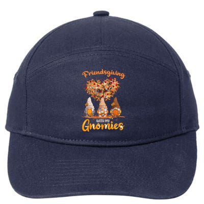 Happy Friendsgiving Gnomies Work Thanksgiving For Friends Gift 7-Panel Snapback Hat