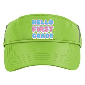 Hello First Grade Back To School Adult Drive Performance Visor