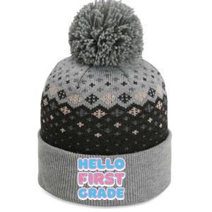 Hello First Grade Back To School The Baniff Cuffed Pom Beanie