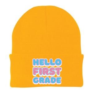 Hello First Grade Back To School Knit Cap Winter Beanie