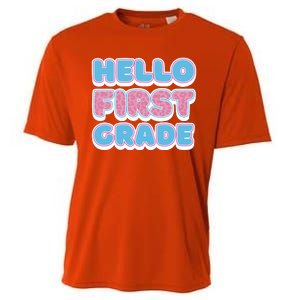 Hello First Grade Back To School Cooling Performance Crew T-Shirt