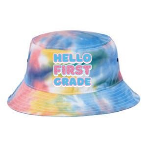 Hello First Grade Back To School Tie Dye Newport Bucket Hat