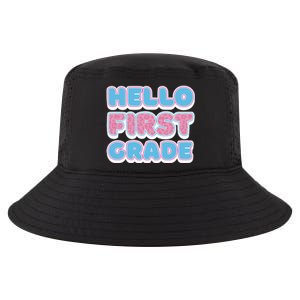 Hello First Grade Back To School Cool Comfort Performance Bucket Hat