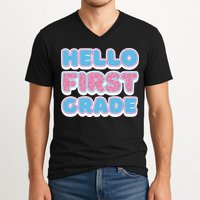 Hello First Grade Back To School V-Neck T-Shirt