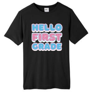 Hello First Grade Back To School Tall Fusion ChromaSoft Performance T-Shirt