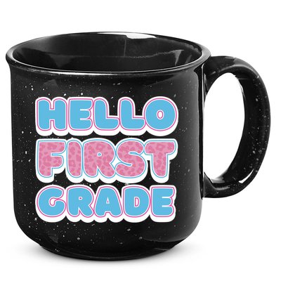 Hello First Grade Back To School 15oz Campfire Ceramic Mug