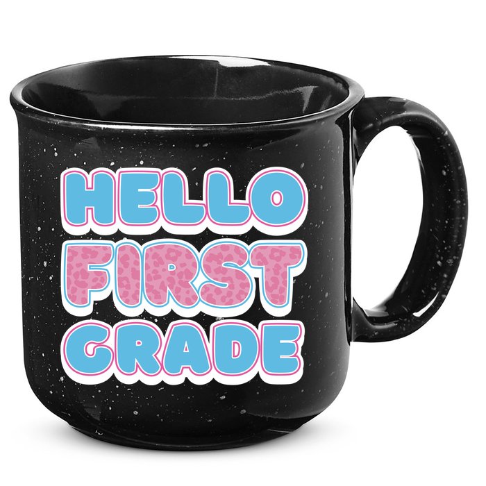 Hello First Grade Back To School 15oz Campfire Ceramic Mug