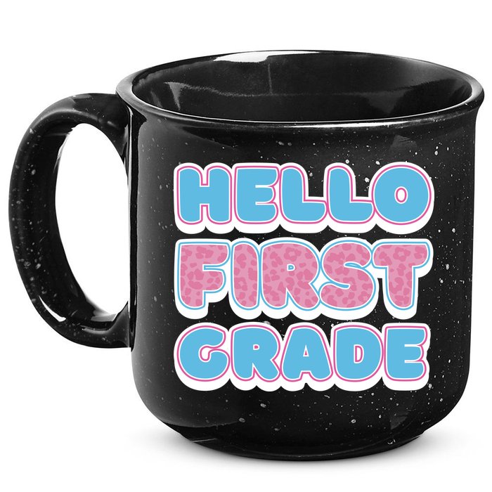 Hello First Grade Back To School 15oz Campfire Ceramic Mug