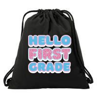 Hello First Grade Back To School Drawstring Bag
