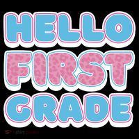 Hello First Grade Back To School Flatbill Hat