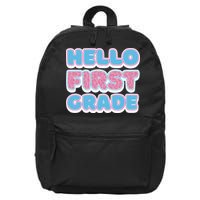 Hello First Grade Back To School 16 in Basic Backpack