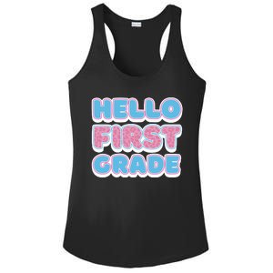 Hello First Grade Back To School Ladies PosiCharge Competitor Racerback Tank