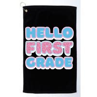 Hello First Grade Back To School Golf Towel