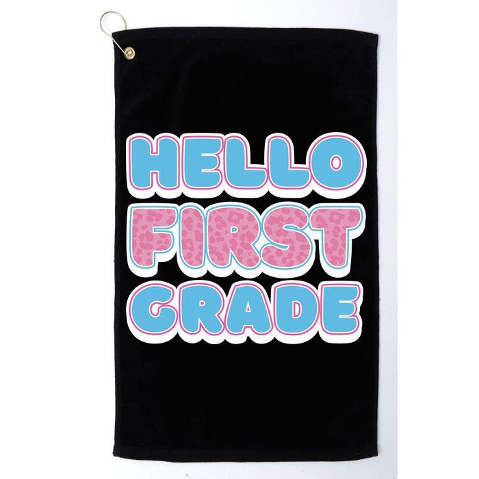 Hello First Grade Back To School Golf Towel