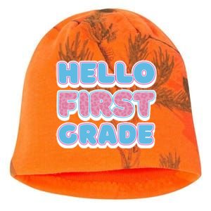 Hello First Grade Back To School Kati - Camo Knit Beanie