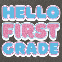 Hello First Grade Back To School Cotton Canvas Backpack